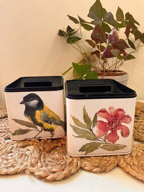 Vintage ECKO Canada 1960's Metal Canisters 1960's